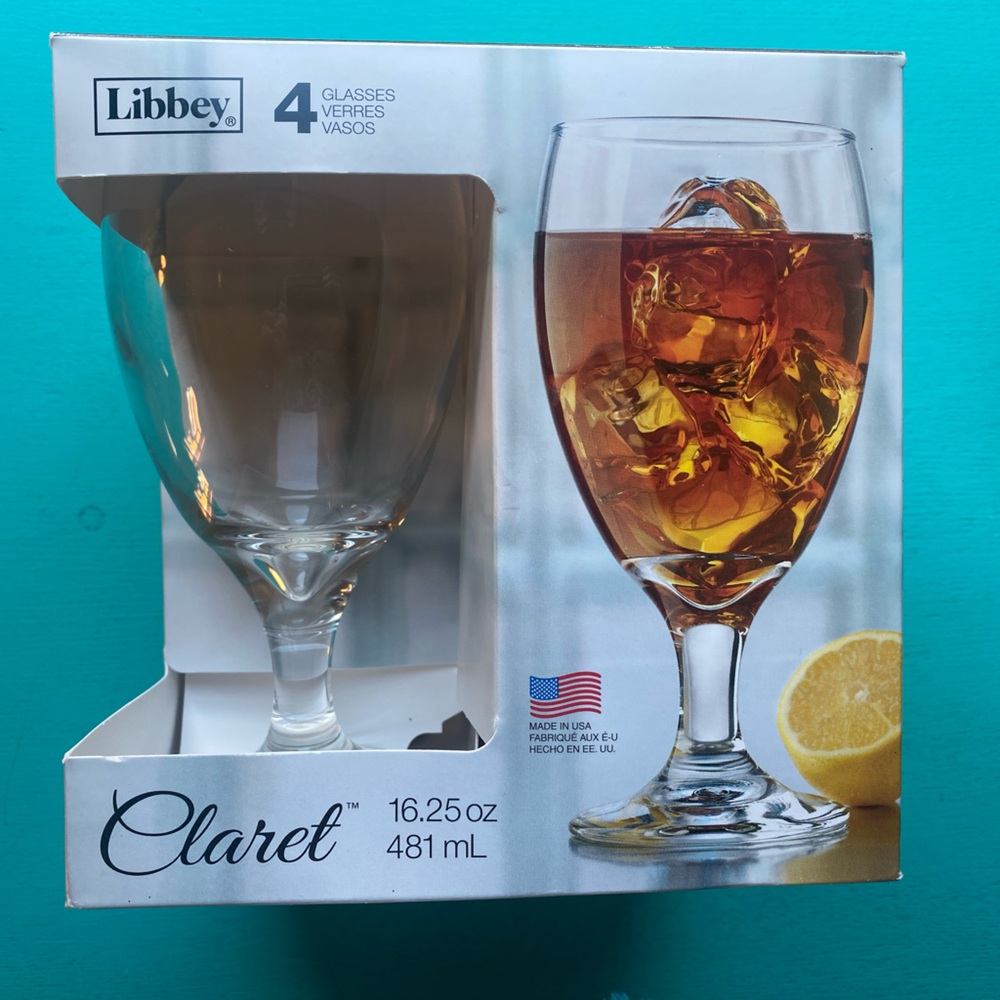 Libbey Clear Claret Stemmed Wine Glasses - Clear (Set of 4)